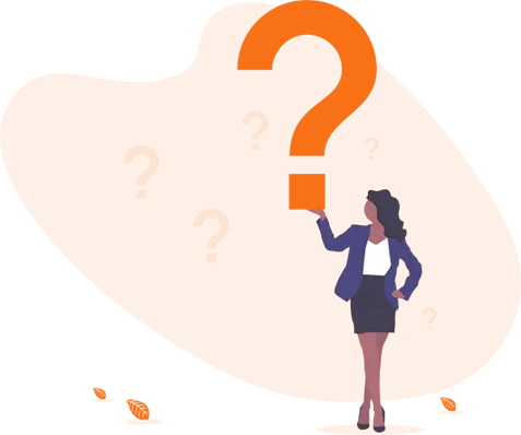 Lady with question mark